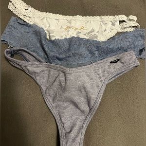 Set of three Victorias Secret PINK thongs